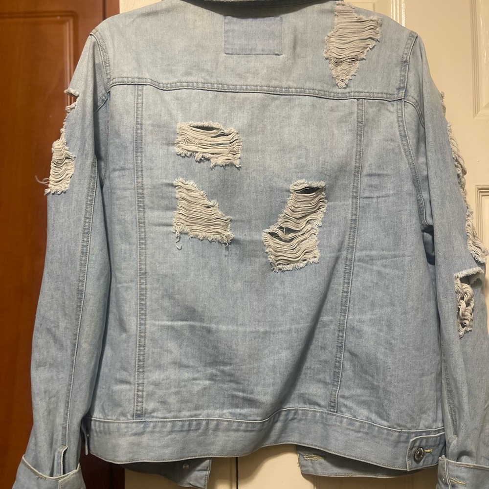 Distressed Jean jacket - Picture 2 of 2